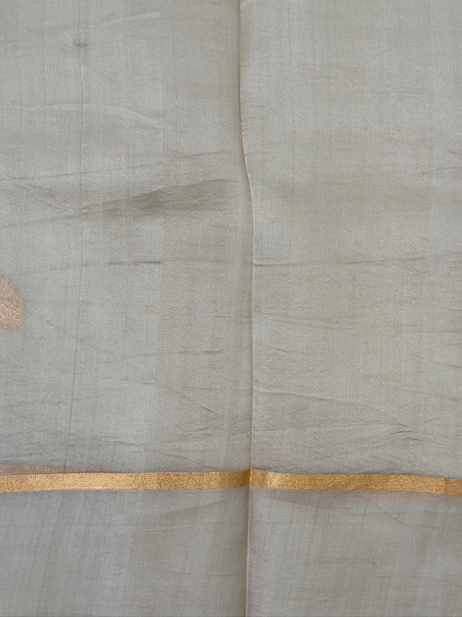 Ivory Handwoven Rangkaat Kora Silk Saree