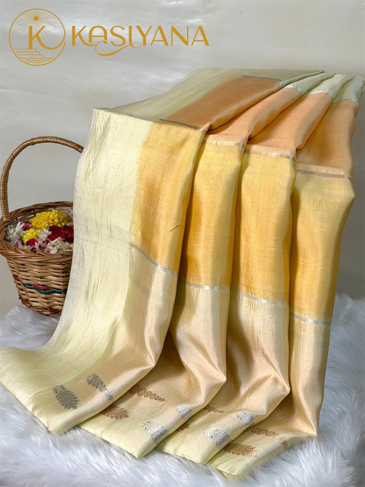 Butter Yellow 100% Pure Soft Katan Silk Handwoven Saree