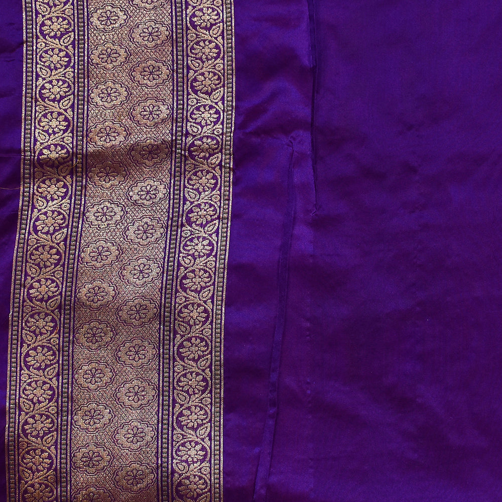 Banarasi Handloom Kadhua Royal Banarasi Purple Saree