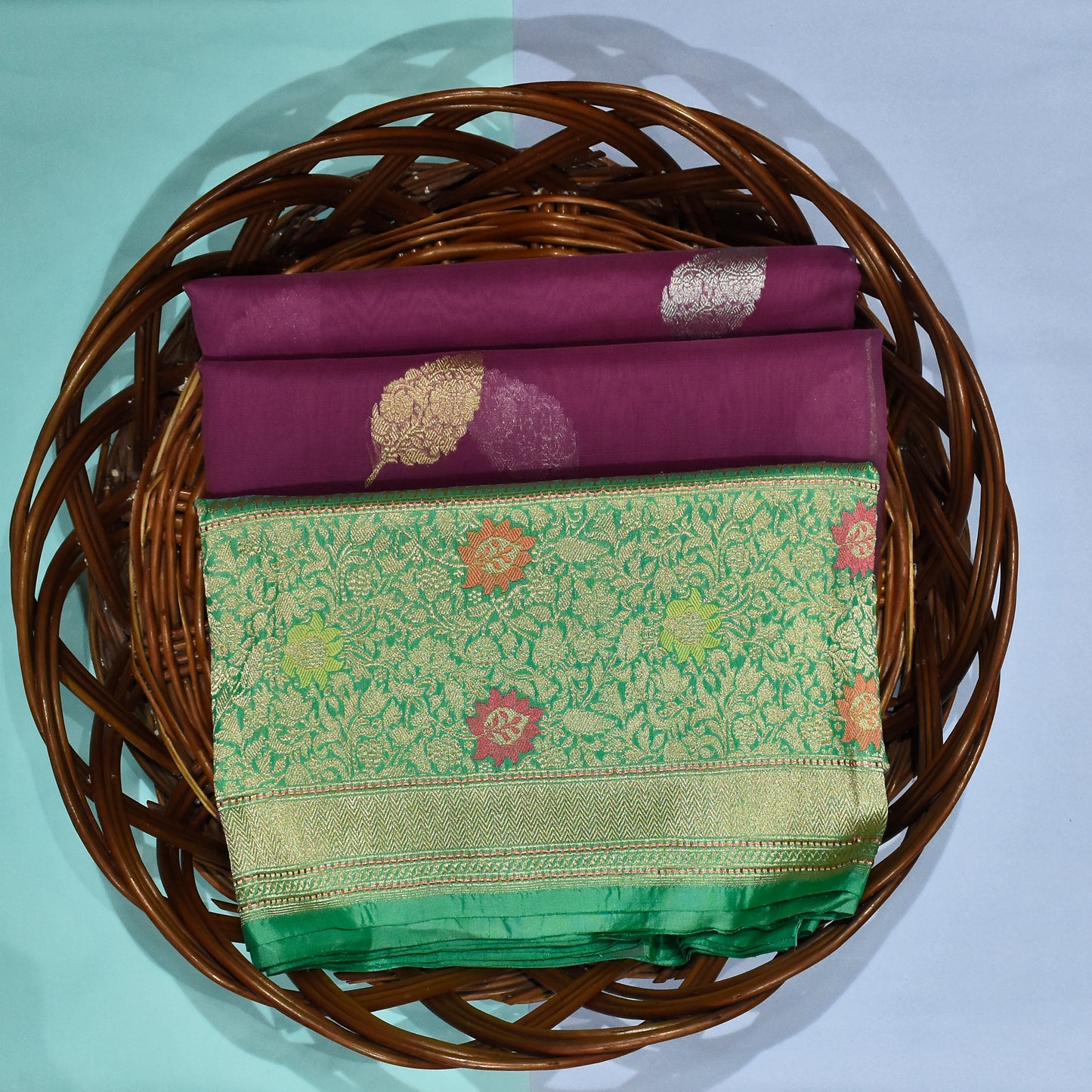 Pure Banarasi Kora Handloom Silk Saree