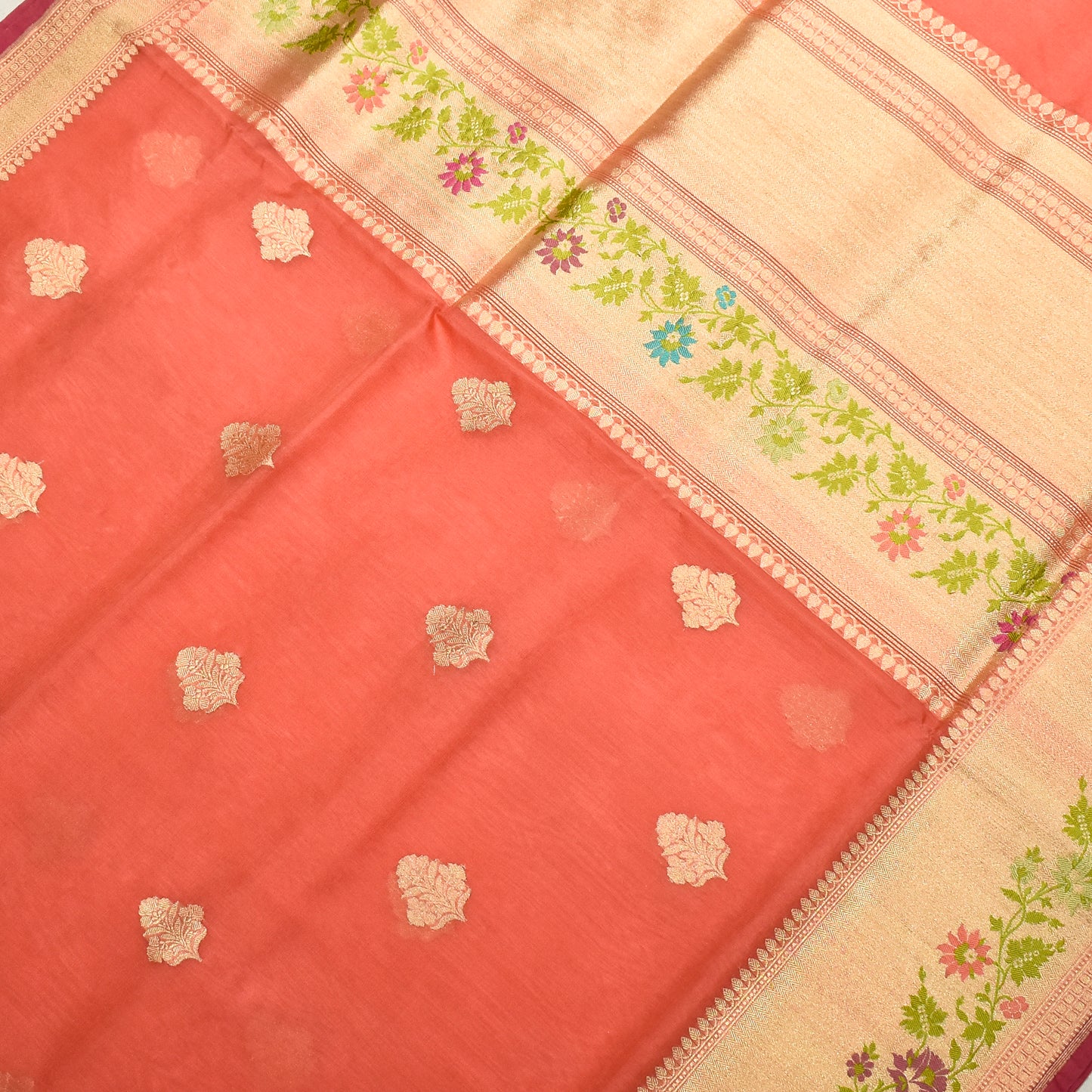 Pure Banarasi Kora Silk Handloom Saree