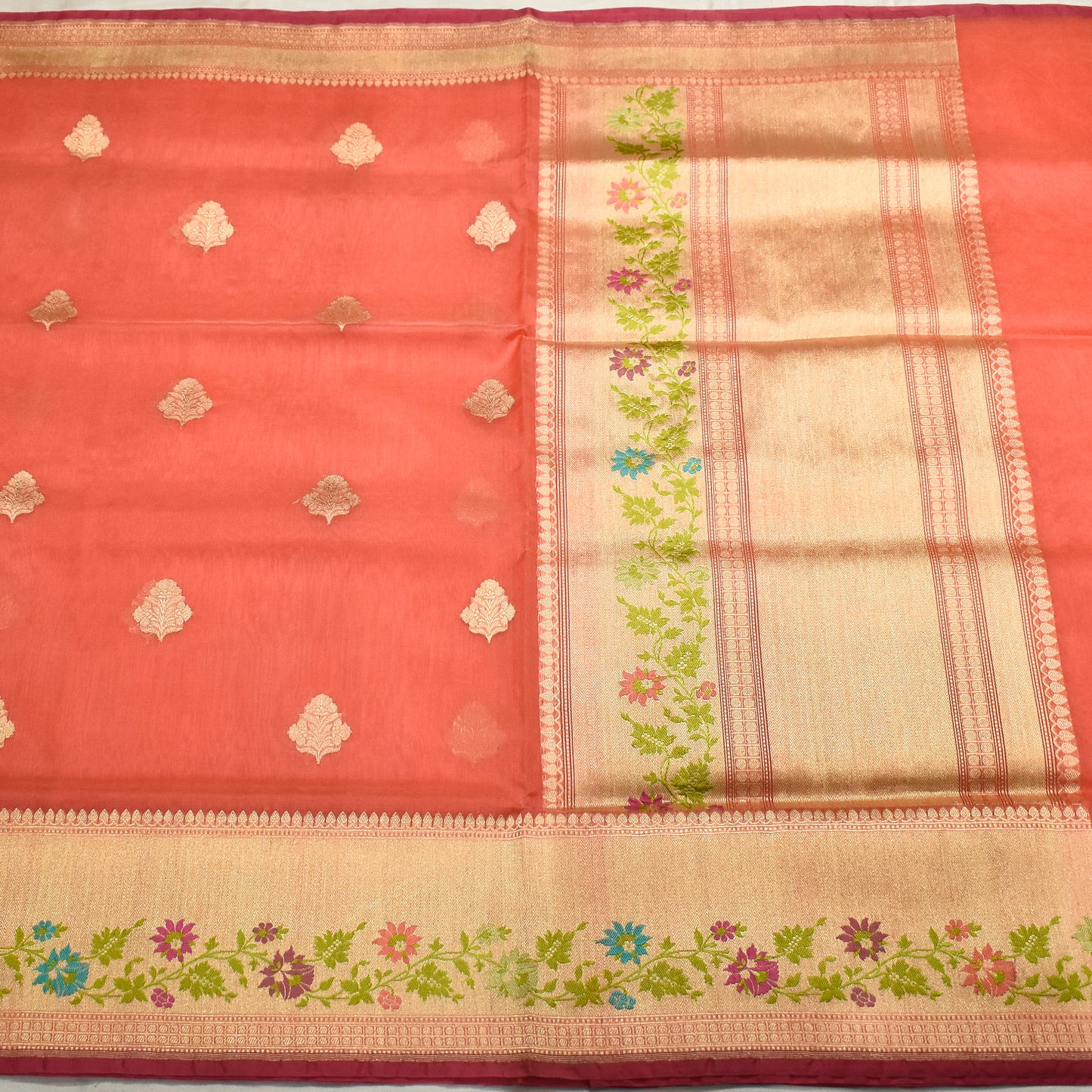 Pure Banarasi Kora Silk Handloom Saree