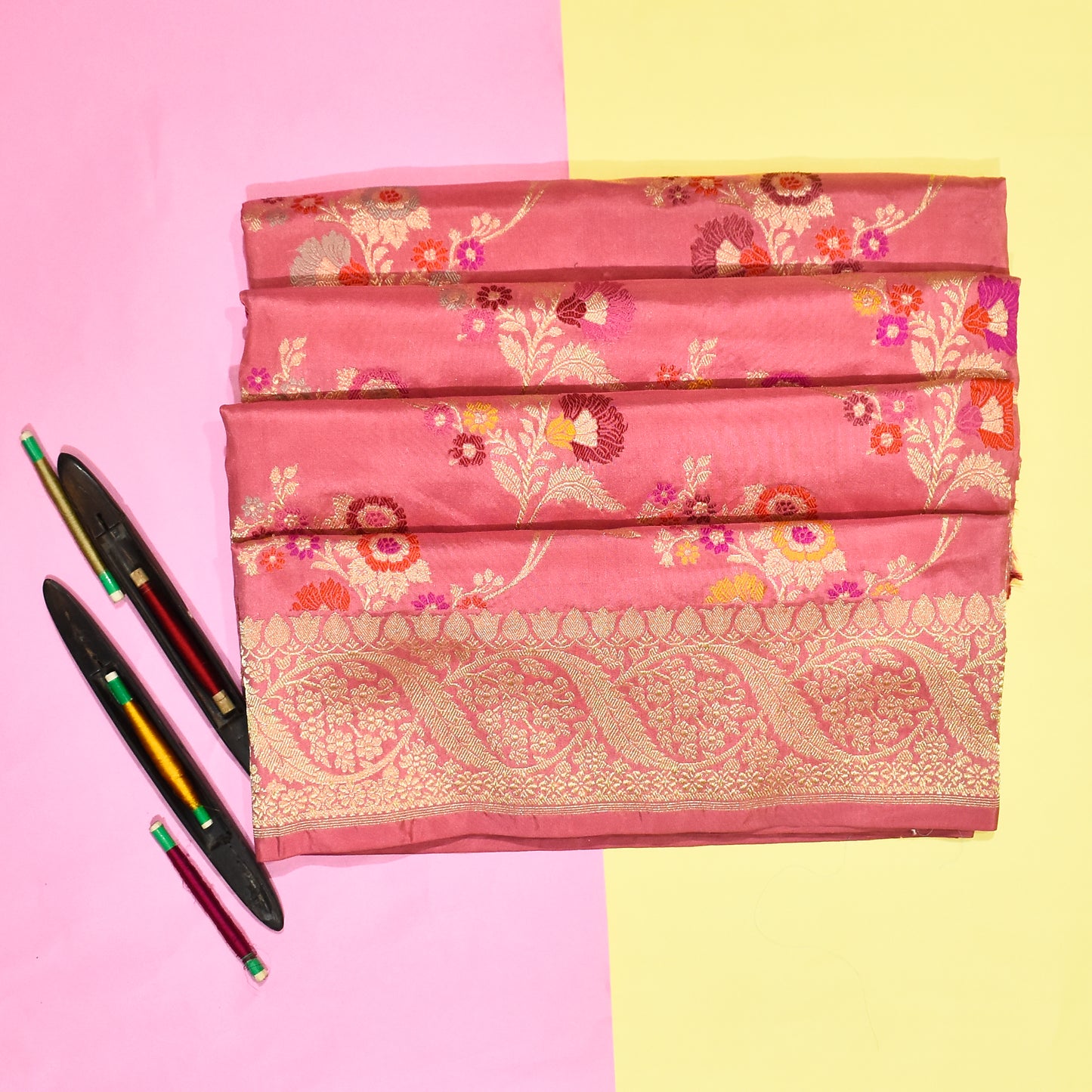 Tilfi Jangla Banarasi Handloom Katan Silk Saree