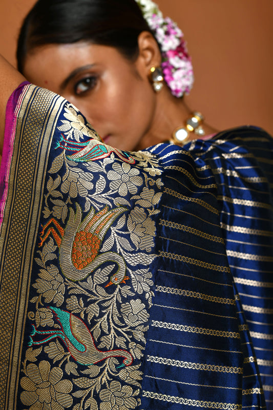 Banarasi Katan Silk Handloom Shikargha Saree