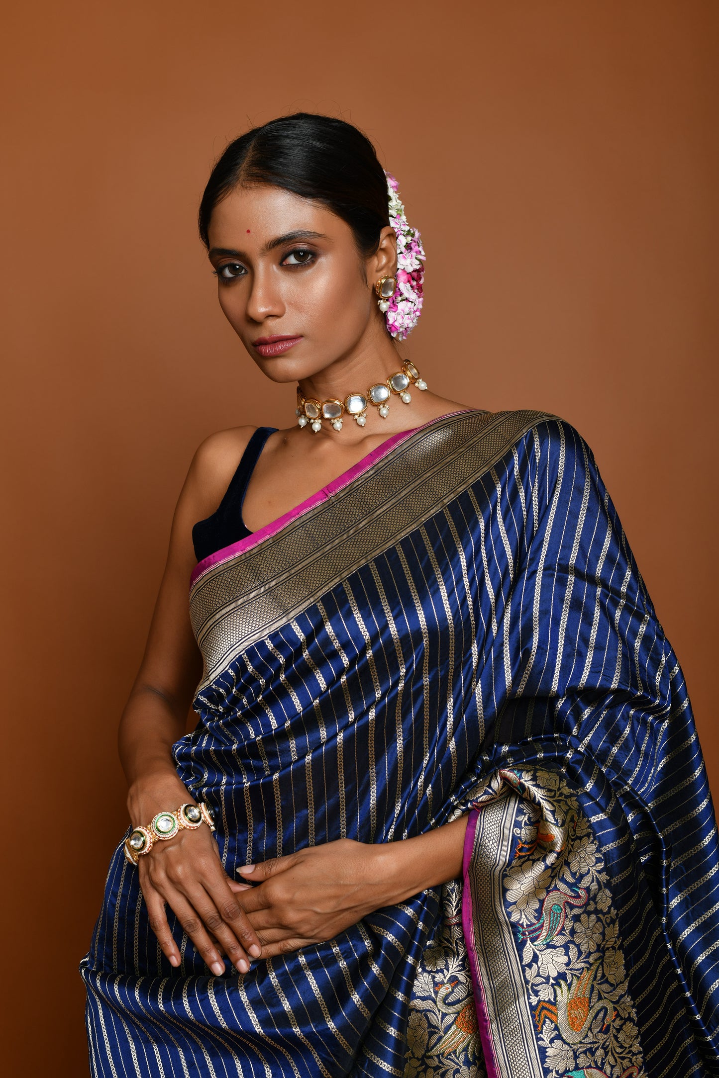 Banarasi Katan Silk Handloom Shikargha Saree