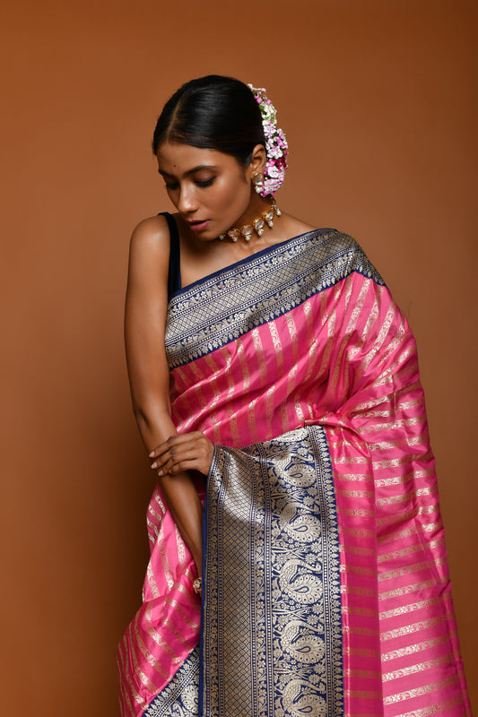 Pure Banarasi Handloom Kadhua Silk Banarasi Saree