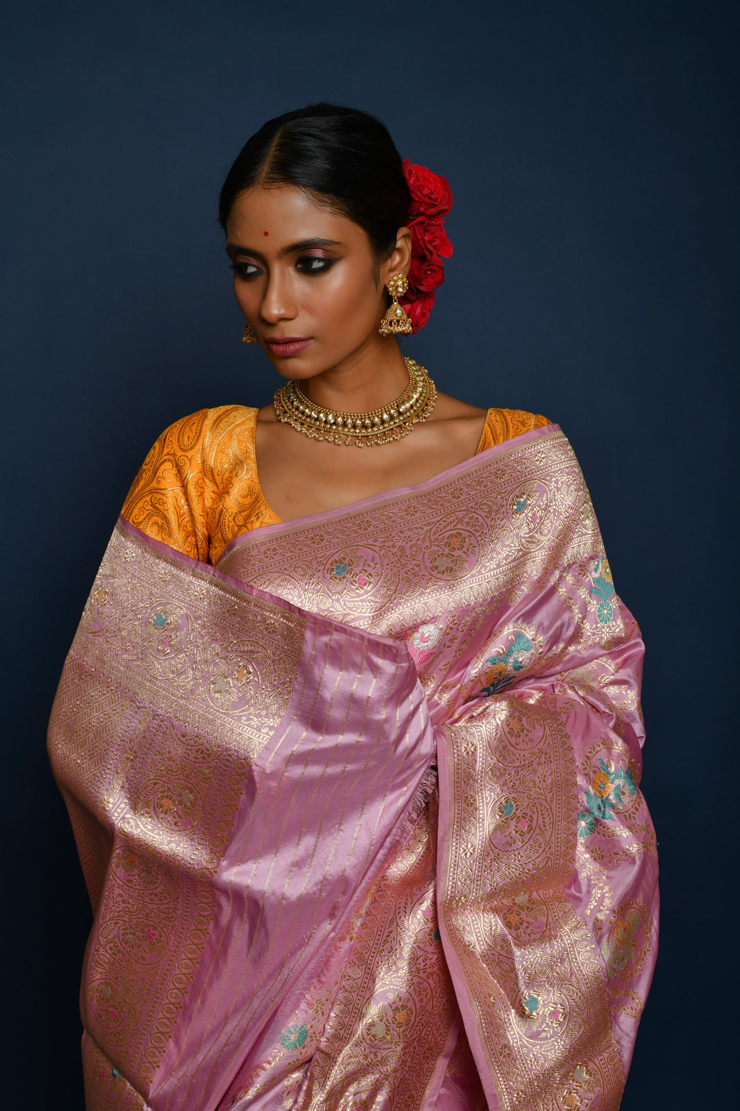 Jangla Design Banarasi Handloom Katan Silk Saree