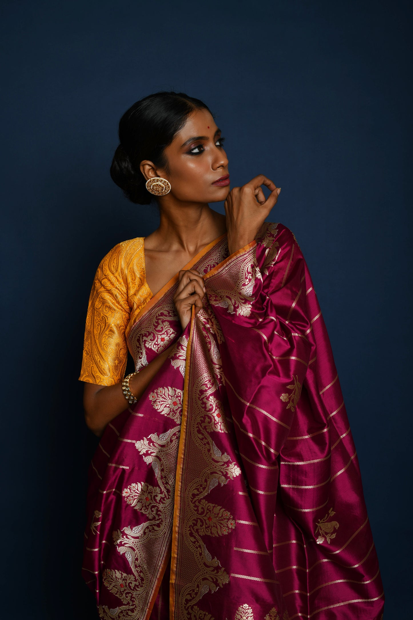 Pure Banarasi Handloom Kadhua Weaving Silk Banarasi Saree