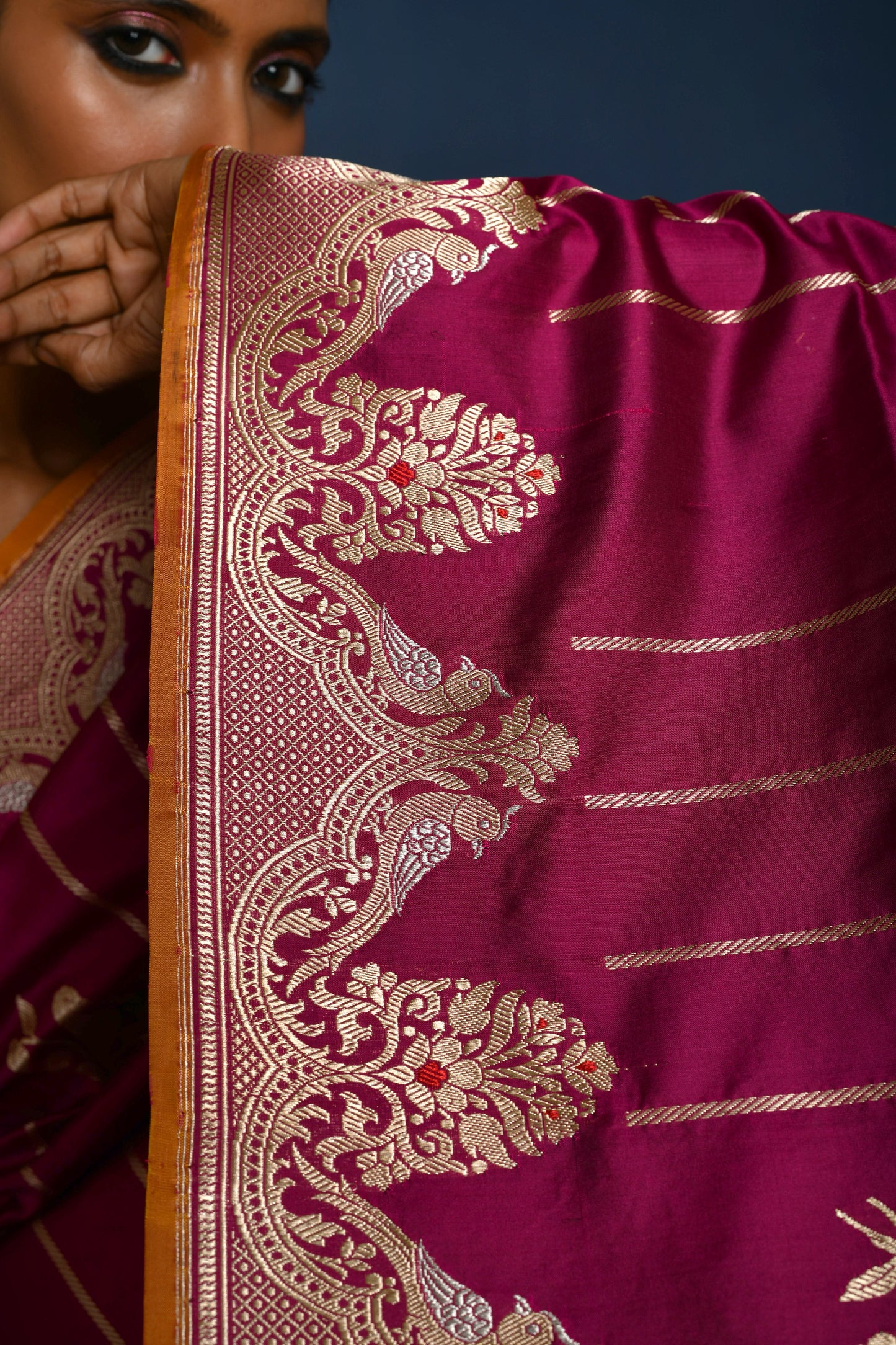 Pure Banarasi Handloom Kadhua Weaving Silk Banarasi Saree