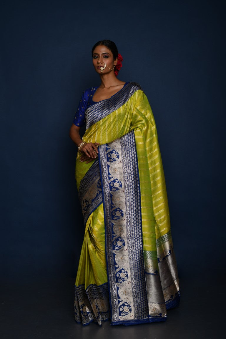 Elegant Shikargha Pure Handloom Banarasi Saree