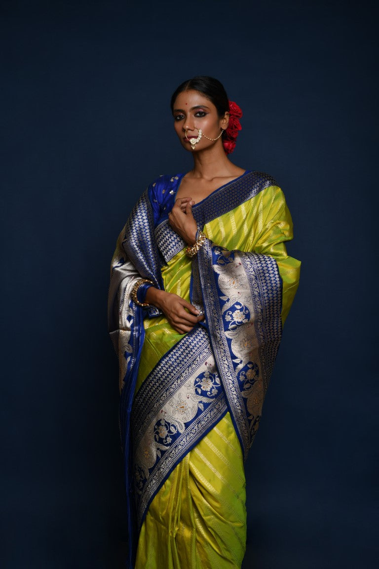 Elegant Shikargha Pure Handloom Banarasi Saree