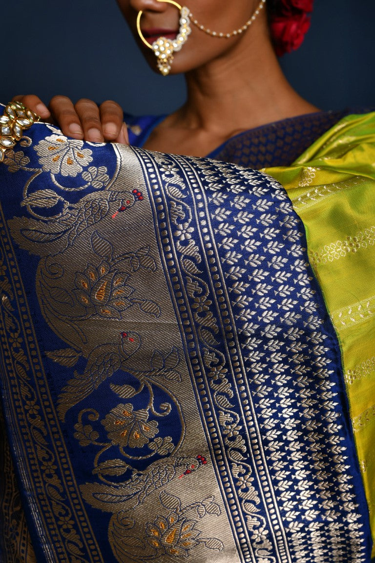 Elegant Shikargha Pure Handloom Banarasi Saree