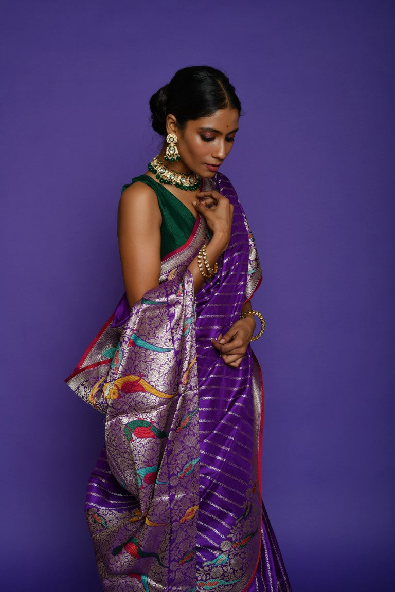 Banarasi Silk Handloom Shikargha Saree