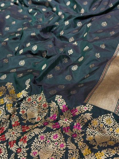 Banarasi Ektra Silk Elegant Border Silk Handloom Saree