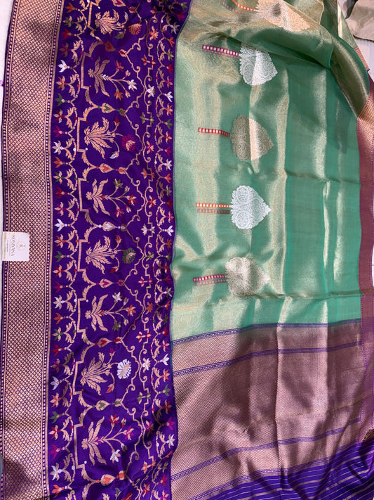 Ektra kora Silk Tissu kaduwa Iskat saree