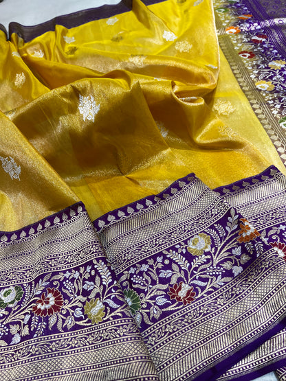 Banarasi Silk Tissue Elegant Border Silk Handloom Saree