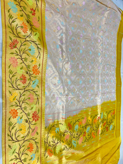 Banarasi Silk Tissue Elegant Border Silk Handloom Saree