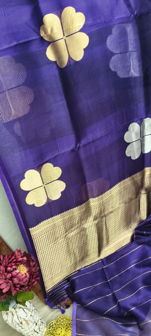 Bottal Green Kora Silk Kadhua Polka Dot Boota with Sona Rupa zari