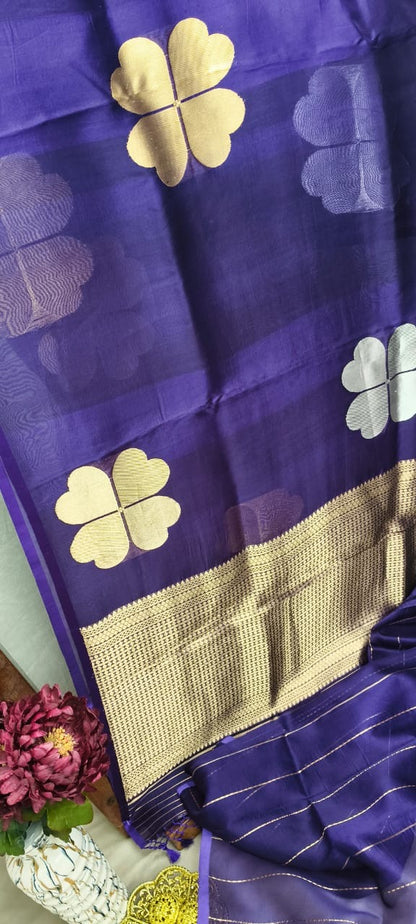 Bottal Green Kora Silk Kadhua Polka Dot Boota with Sona Rupa zari