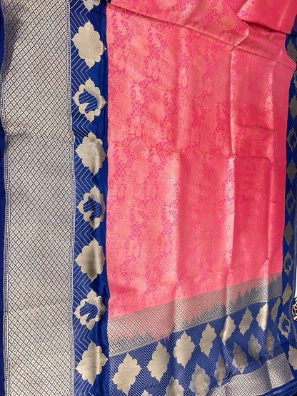 Pure Banarasi Bridal Tanchoi  Handloom Saree