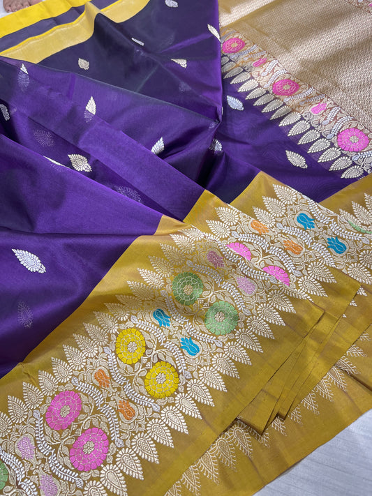 Pure Banarasi Kora Silk Handloom Saree