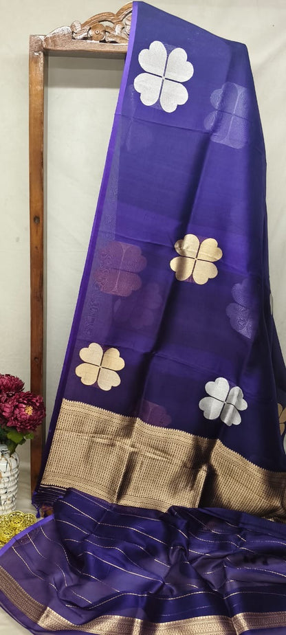 Bottal Green Kora Silk Kadhua Polka Dot Boota with Sona Rupa zari