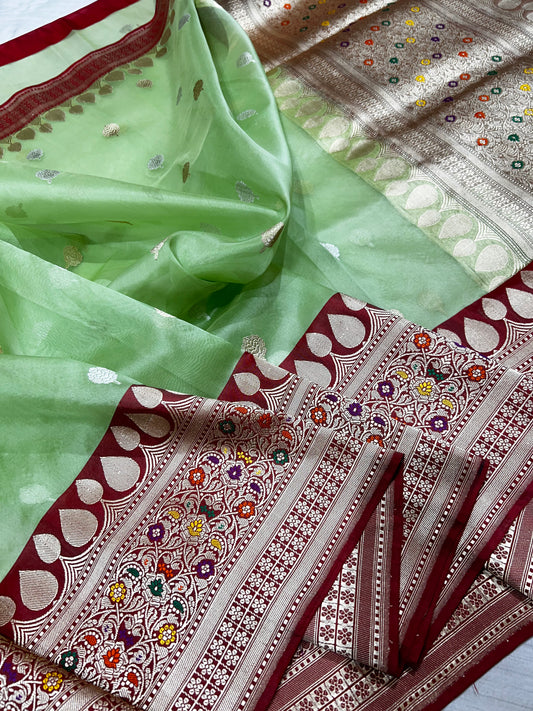 Pure Banarasi Kora Silk Handloom Saree