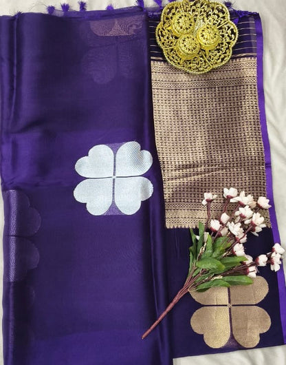 Bottal Green Kora Silk Kadhua Polka Dot Boota with Sona Rupa zari