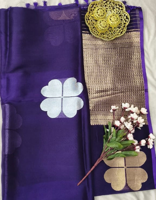 Bottal Green Kora Silk Kadhua Polka Dot Boota with Sona Rupa zari