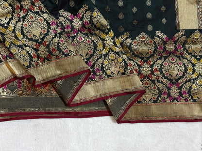 Banarasi Ektra Silk Elegant Border Silk Handloom Saree
