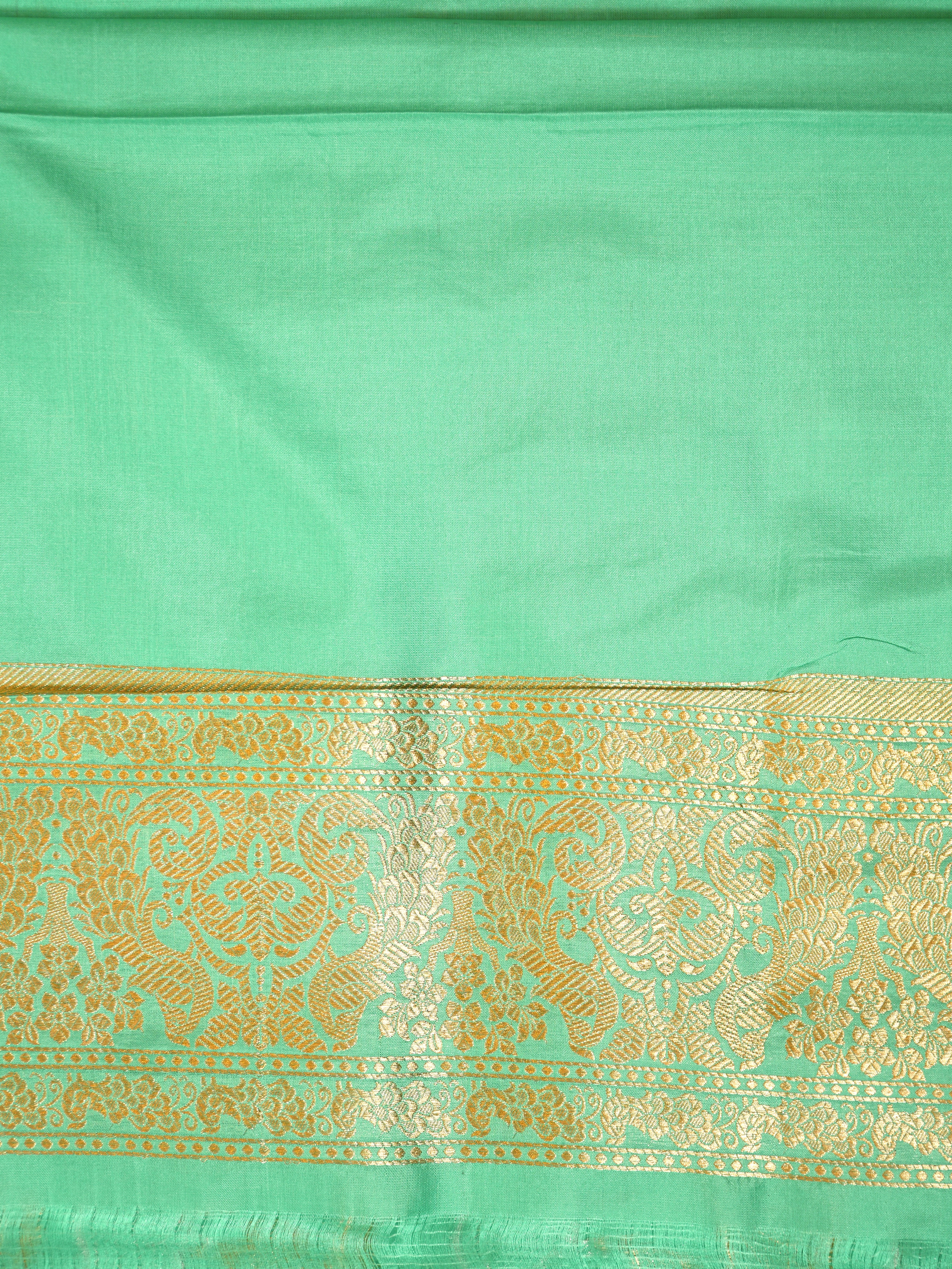 Sea Green Pure Katan Silk Saree |Sona Rupa Pattu Style