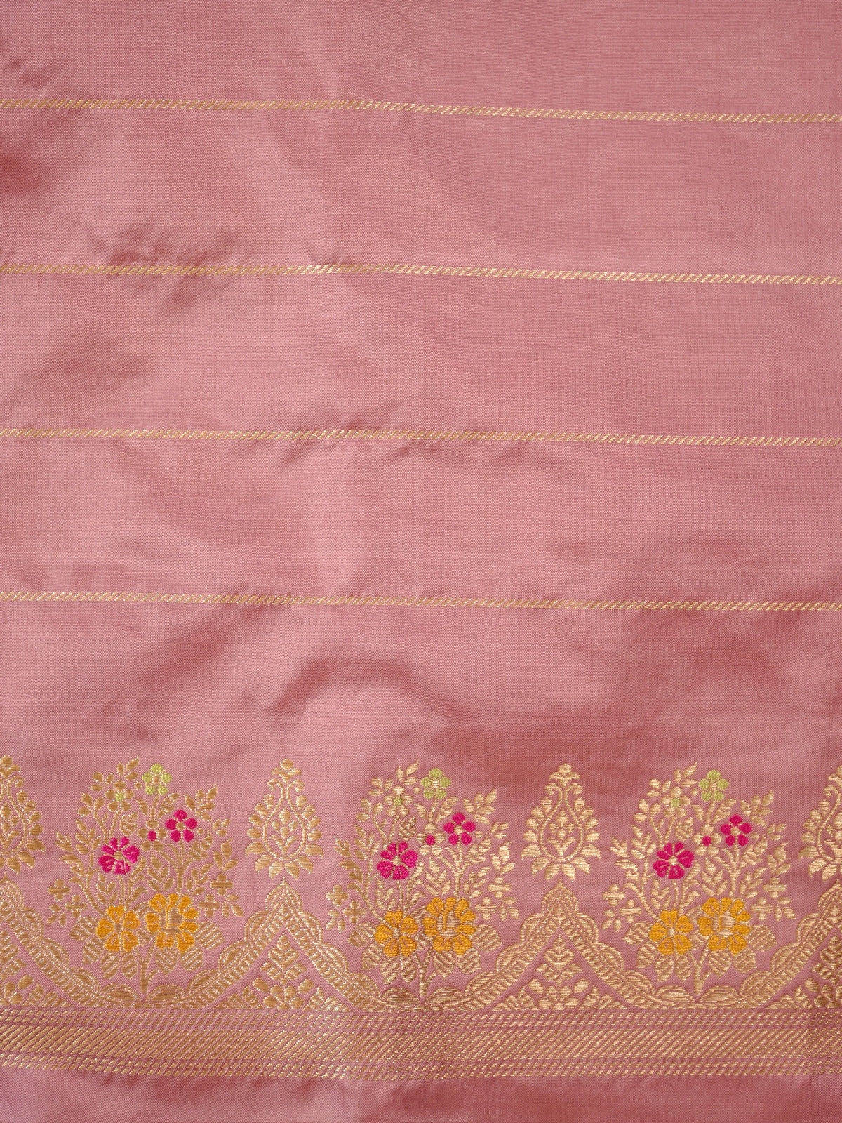 Mauve Pure Katan Silk Border Banarasi handwoven Saree