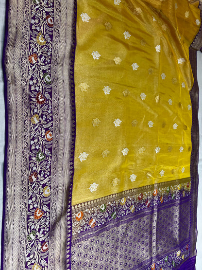 Banarasi Silk Tissue Elegant Border Silk Handloom Saree