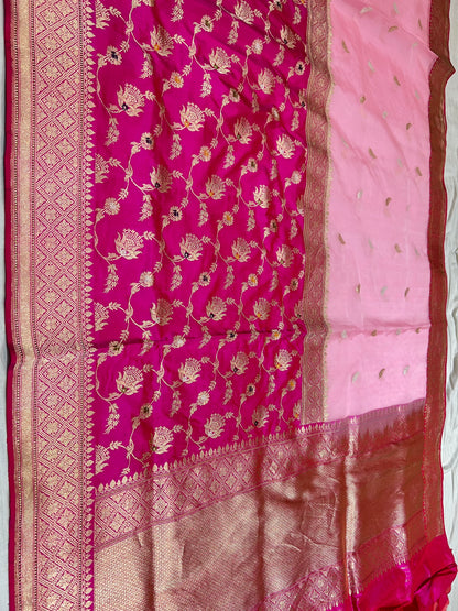 Half-Half katan silk & kora silk kaduwa Jall jangla