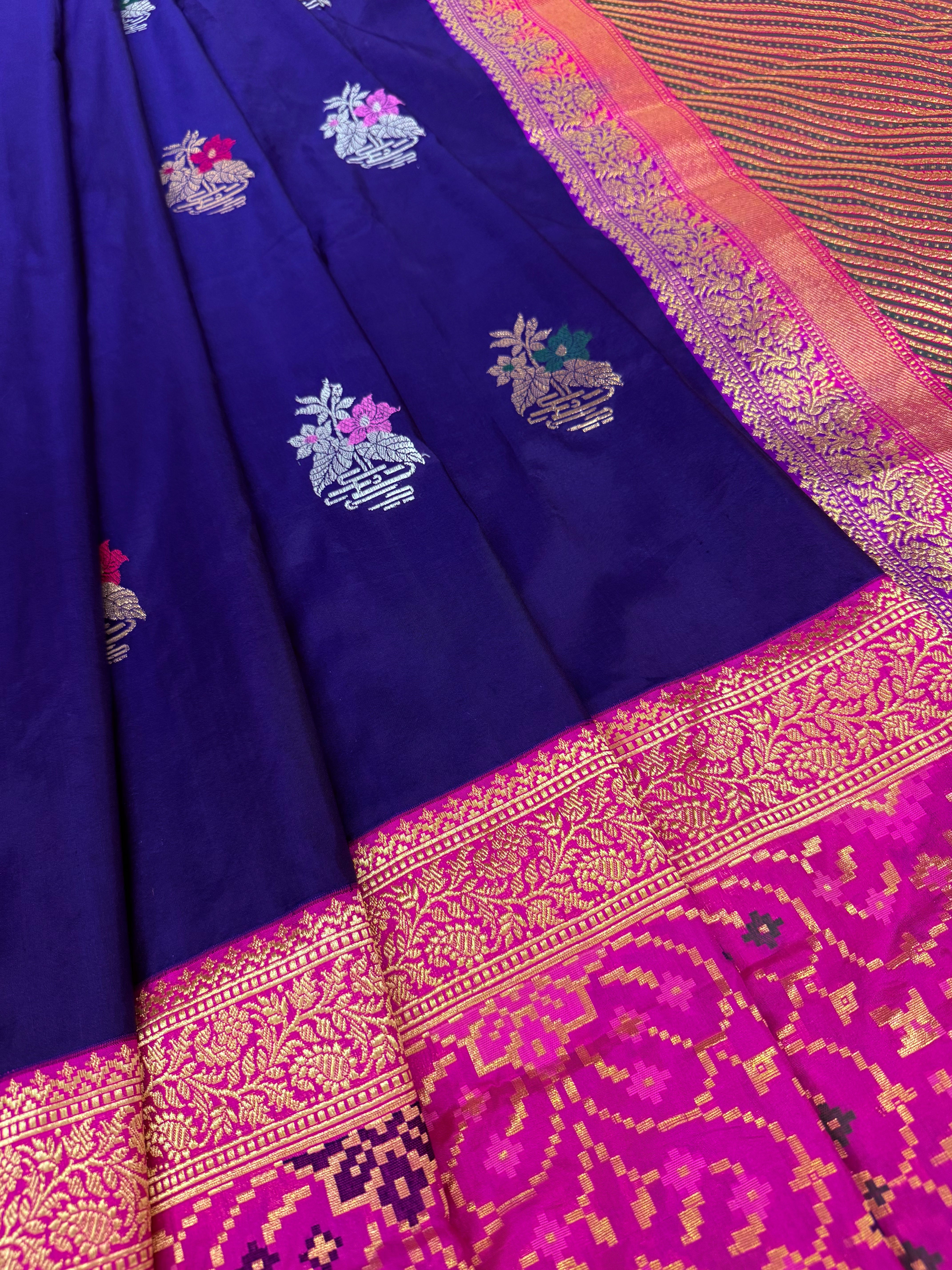 Navi bule kadiyal Silk iskat Handwoven