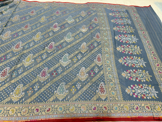 Banarasi Cotton katwork jamdani with Elegant Border  Handloom Saree