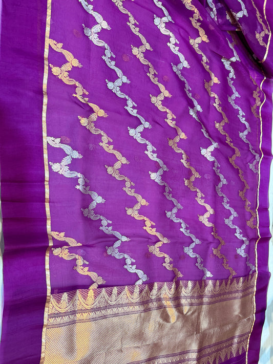 Pure Banarasi Kora Silk Handloom Saree