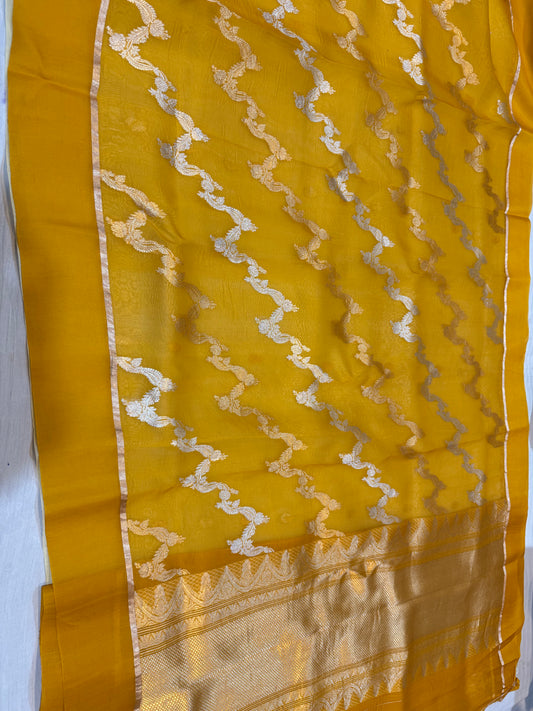 Pure Banarasi Kora Silk Handloom Saree