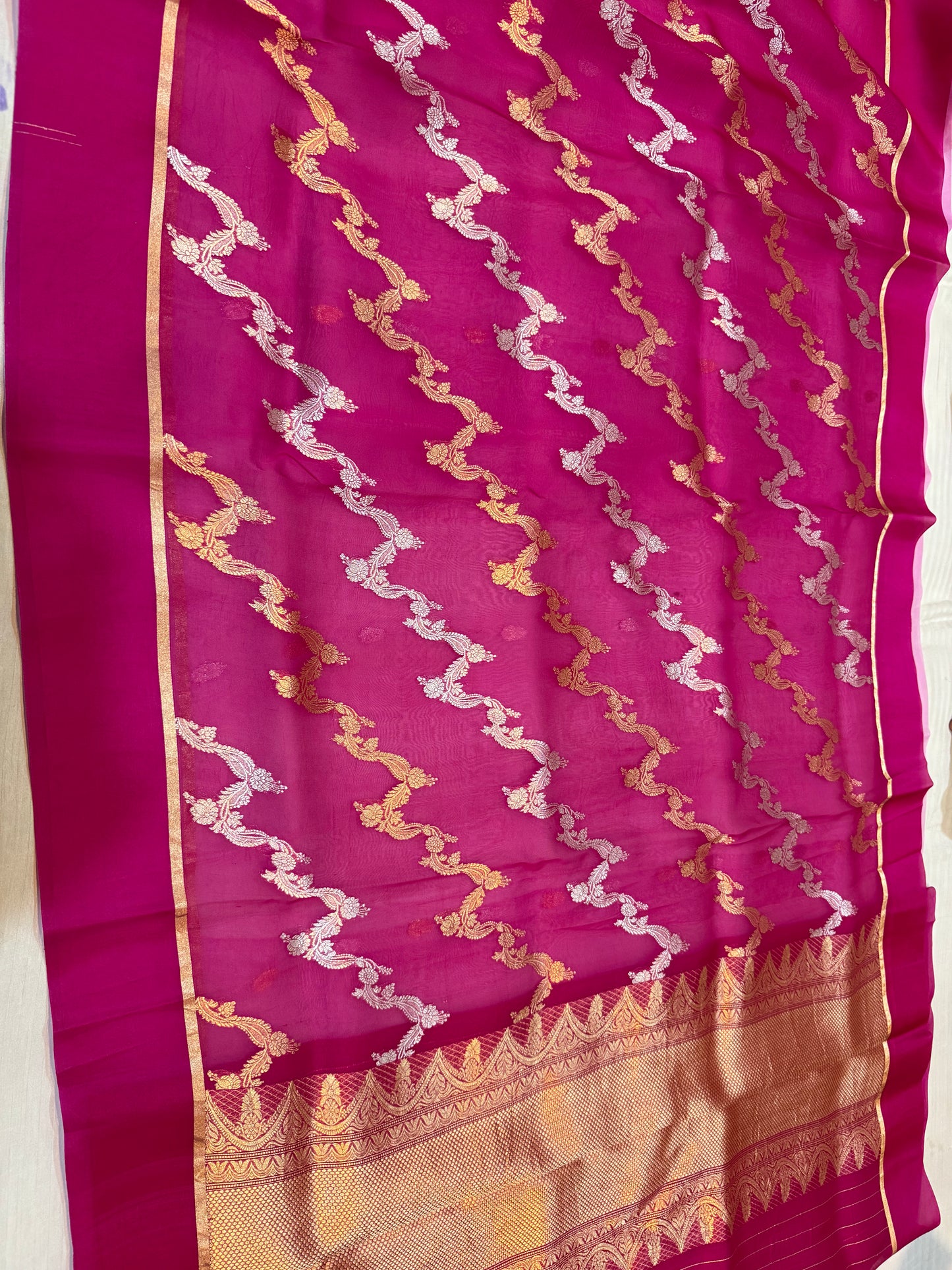Pure Banarasi Kora Silk Handloom Saree