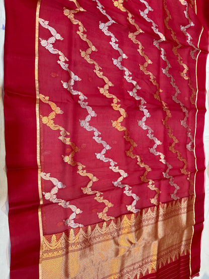 Pure Banarasi Kora Silk Handloom Saree
