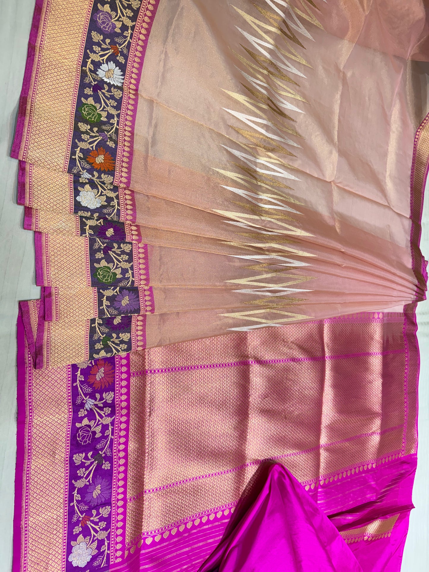 Desginer Tissu Banarasi silk kaduwa saree