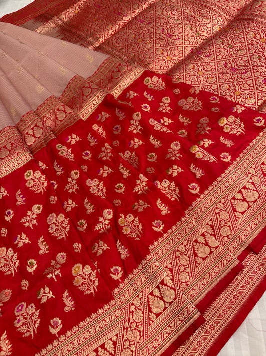 Half-Half katan silk & kora silk kaduwa Jall jangla