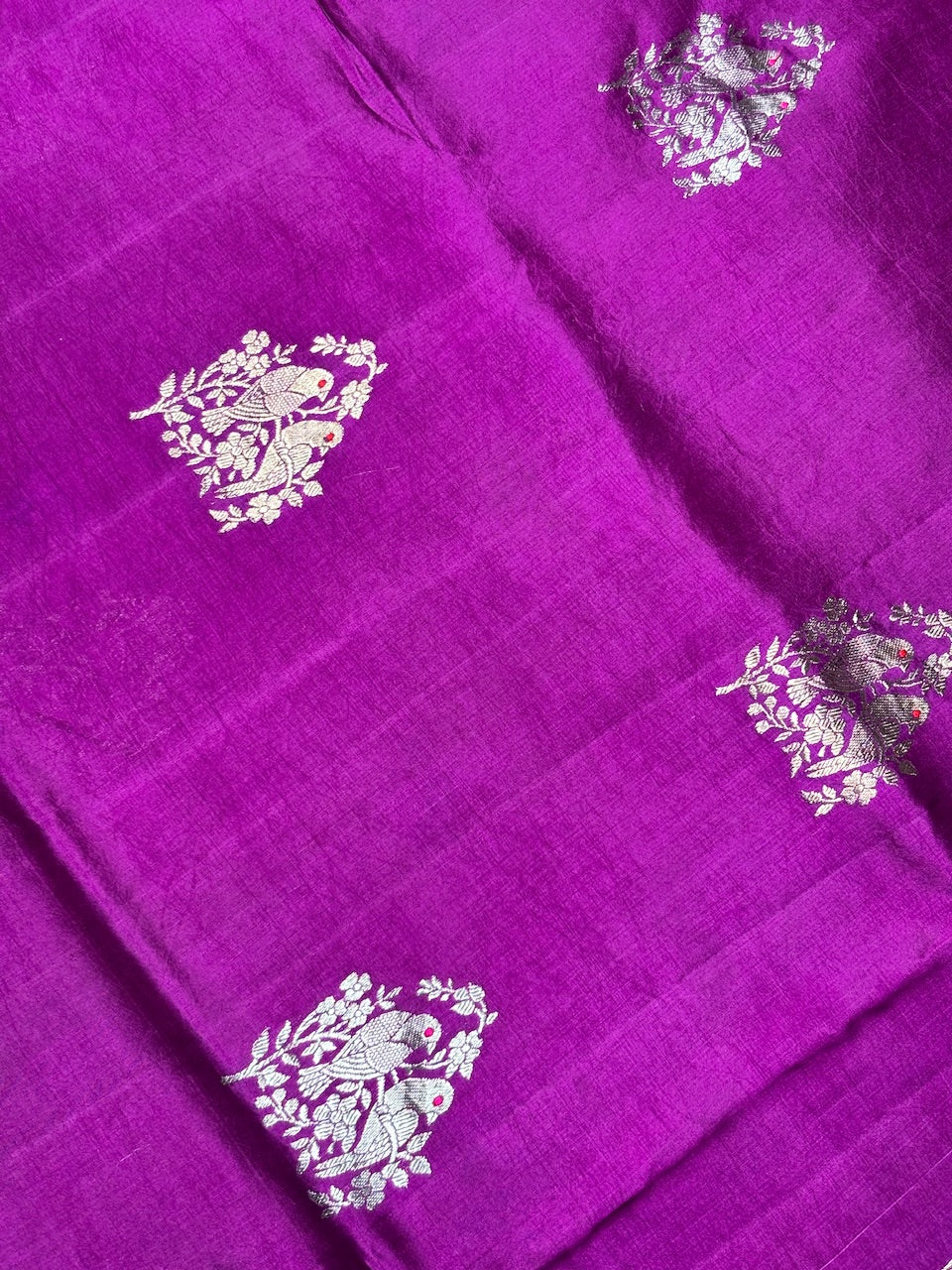 Rani Wine Purple Banarasi Pure Soft Silk Saree