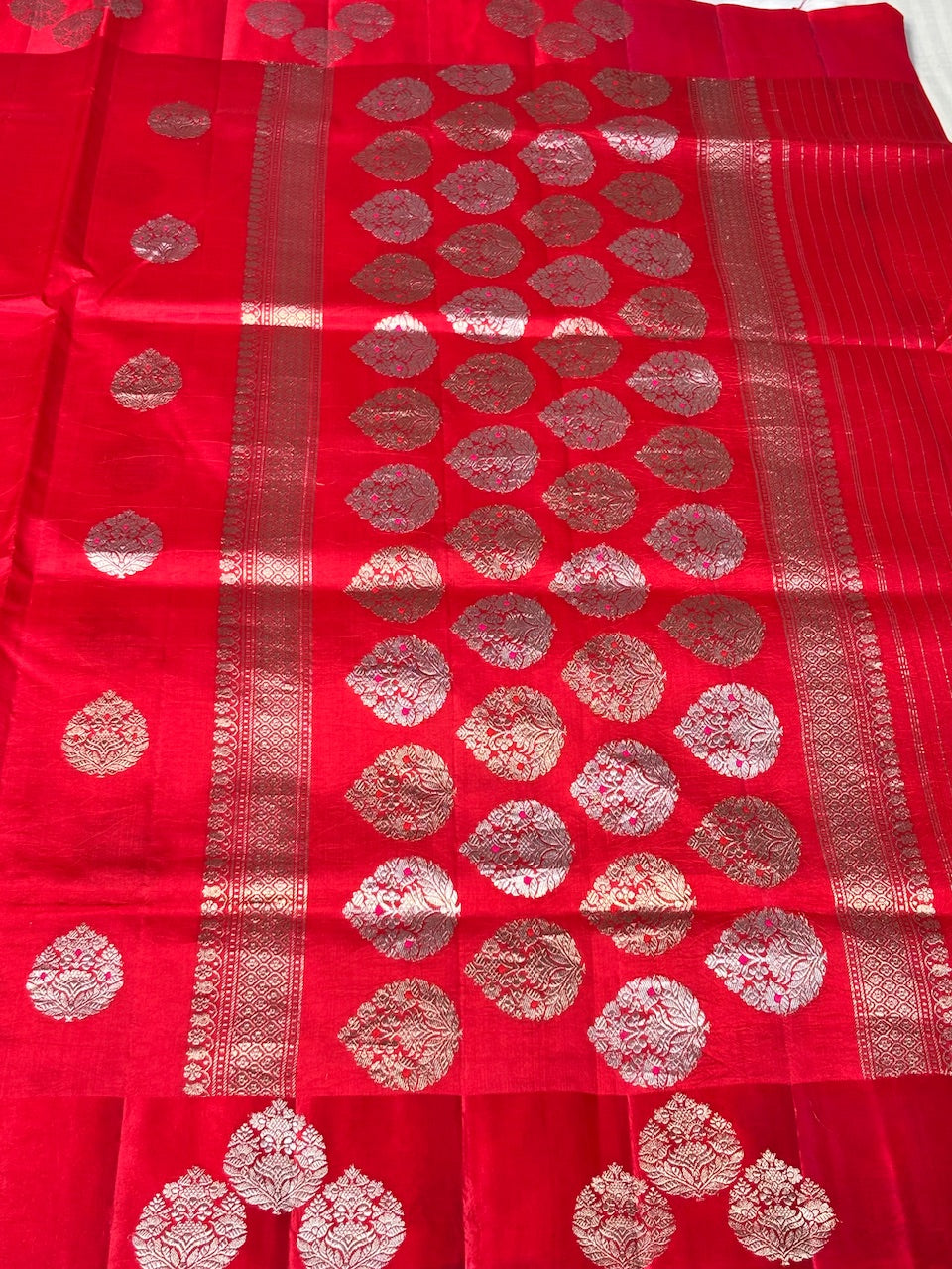 Red Banarasi Pure Soft Silk Banarasi Saree