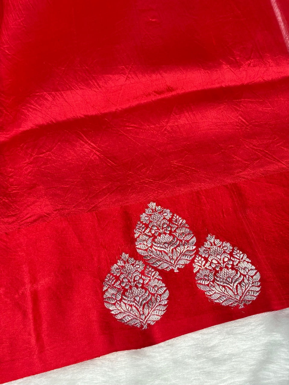 Red Banarasi Pure Soft Silk Banarasi Saree
