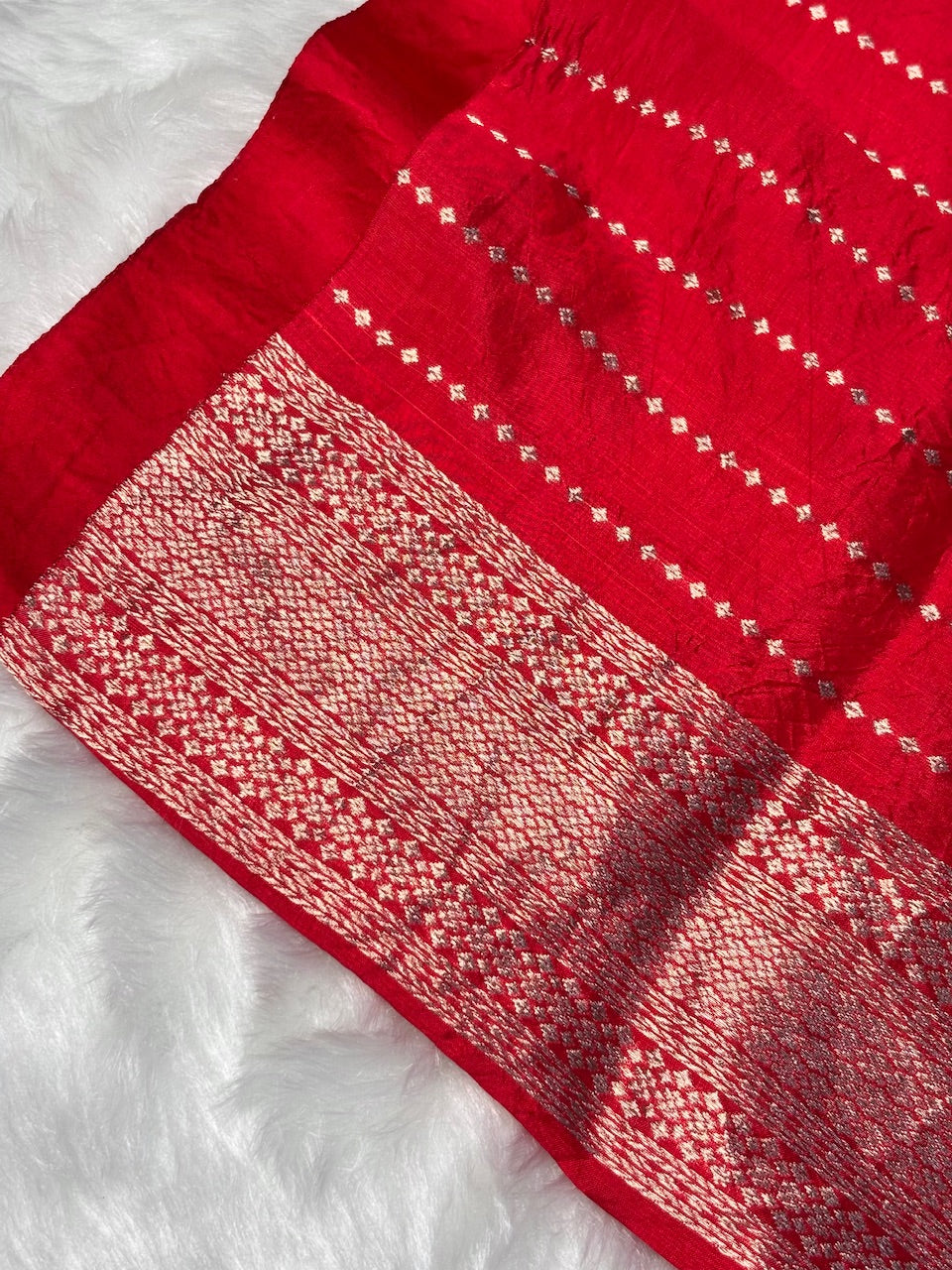 Red Banarasi Pure Soft Silk Saree