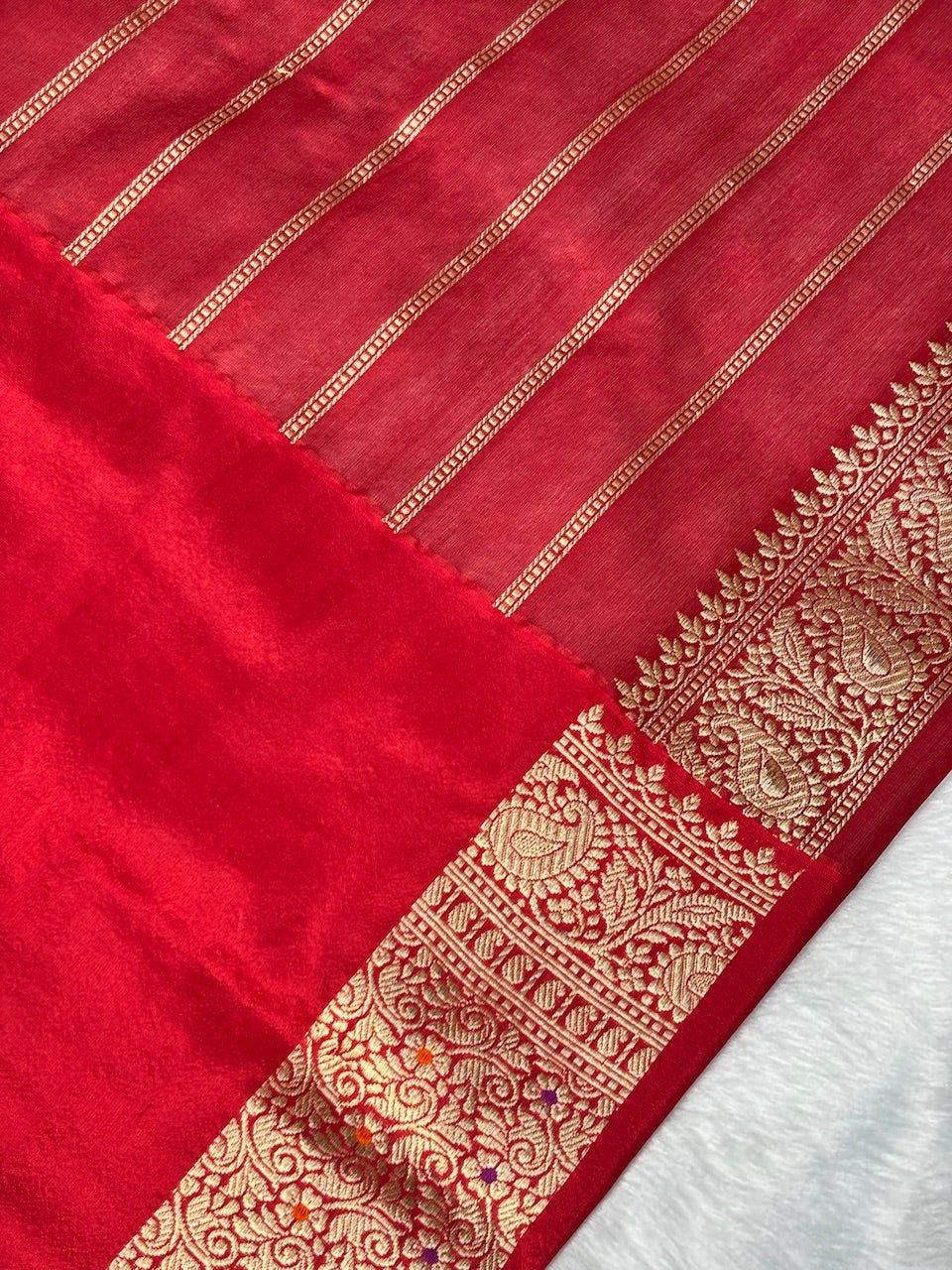 Soft Lilac Pink Handwoven Pure Banarasi Tissue Silk Saree