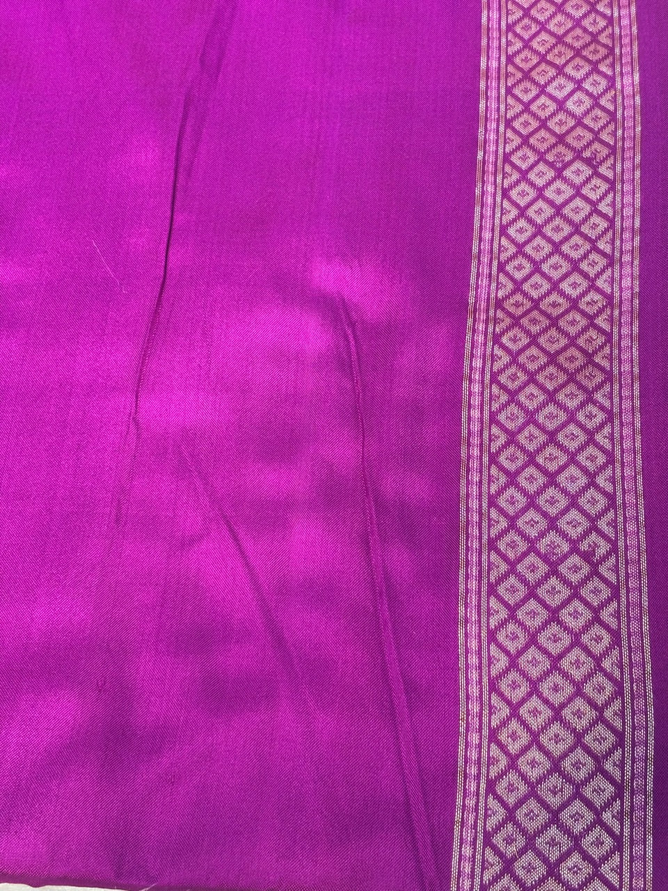 Sea Green Blue Kora Jamdani Ektara Skart Border Silk handwoven  Banarasi Saree