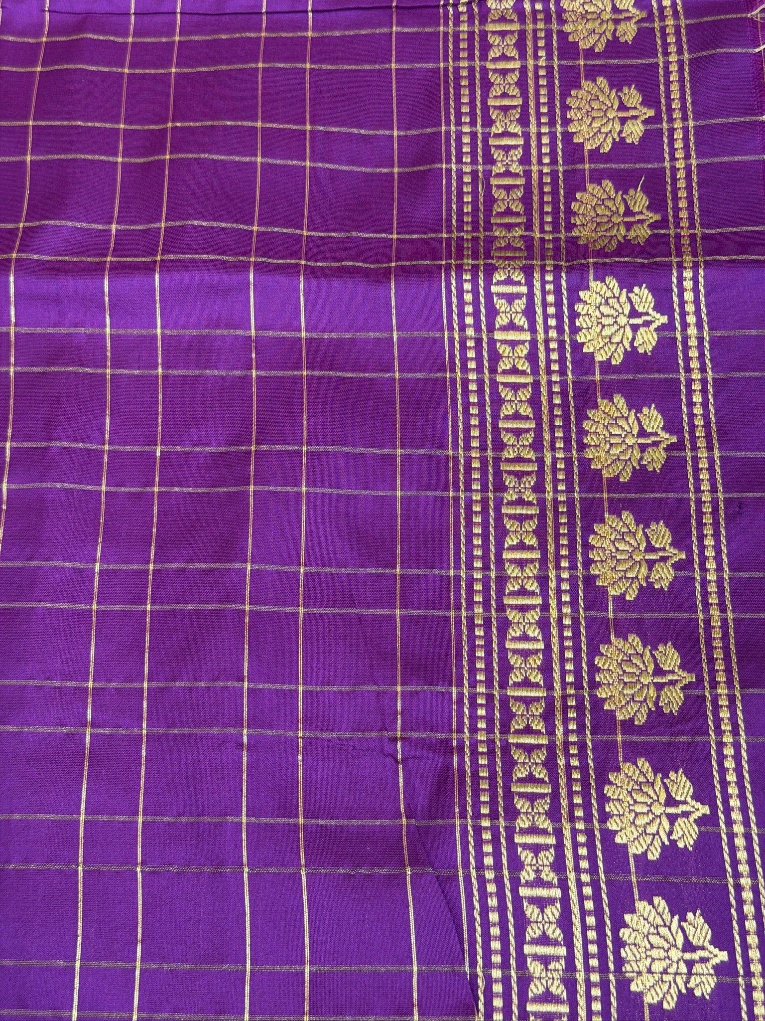 Purple Premium Banarasi Kora Organza Silk Saree – 100% Handwoven | Elegant & Timeless Design