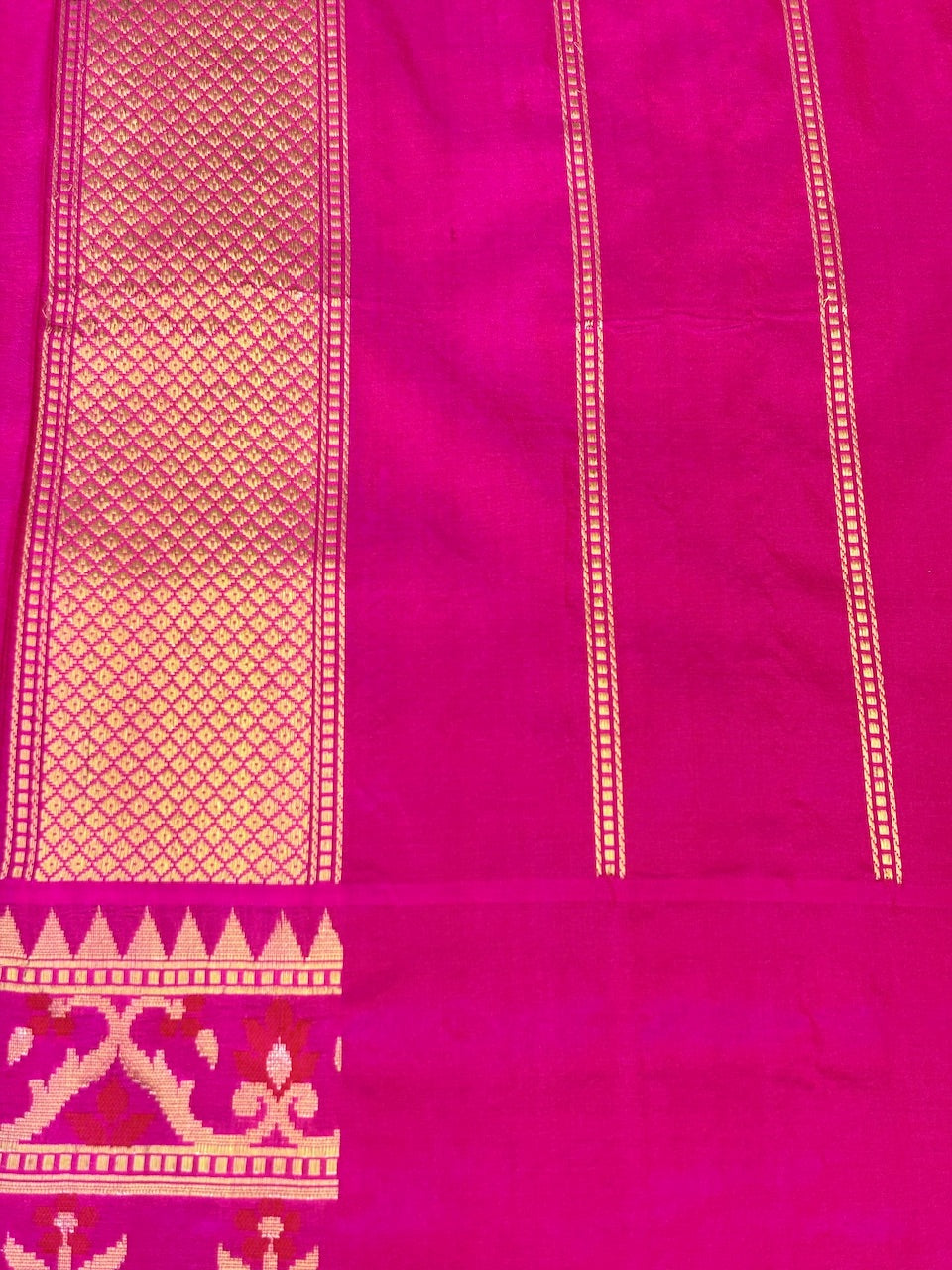 Mustard Yellow Gold Handwoven Pure Banarasi Tissue Silk Saree